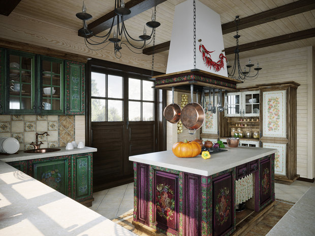 Фото из портфолио Кухня в загородном доме – фотографии дизайна интерьеров на INMYROOM