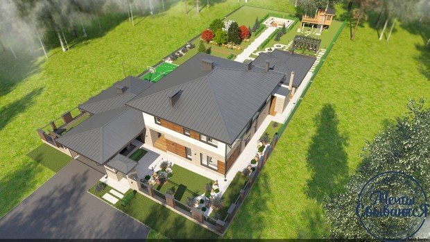 Фото из портфолио Двухэтажный загородный дом – фотографии дизайна интерьеров на INMYROOM