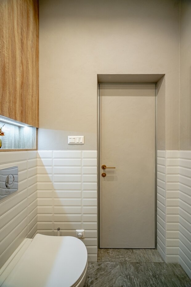 Фотография: Ванная в стиле Скандинавский, Современный, Эклектика, Минимализм, Эко, Квартира, Крым, Проект недели, 3 комнаты, Более 90 метров, Red Wine design, Евпатория – фото на INMYROOM