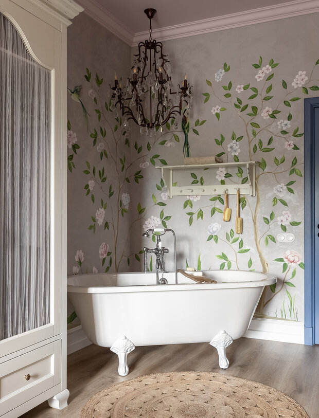 Фотография: Ванная в стиле Прованс и Кантри, Эклектика, Винтажный, Квартира, Проект недели, Челябинск, Сталинка, Кирпичный дом, 3 комнаты, 60-90 метров, Марина Кутепова – фото на INMYROOM