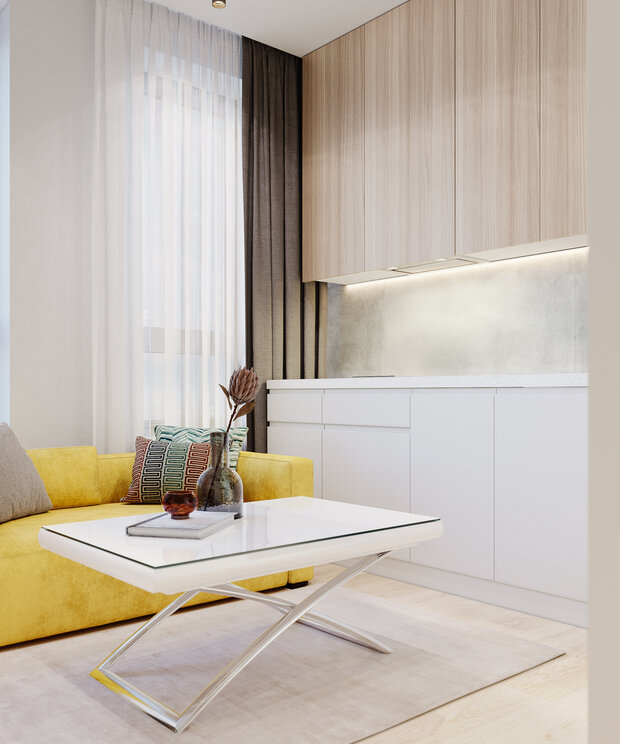 Фото из портфолио Уютная студия в ЖК Селигер – фотографии дизайна интерьеров на INMYROOM