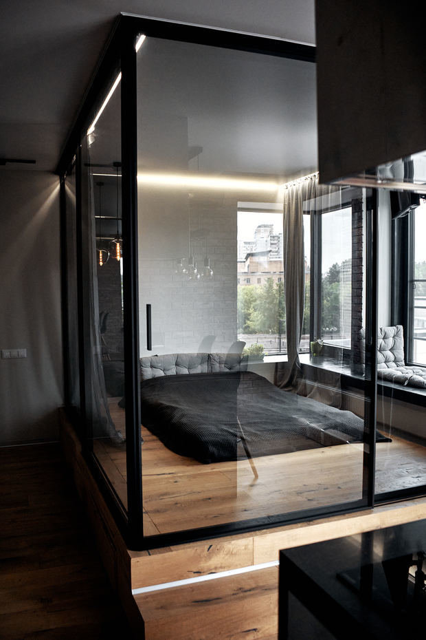 Фото из портфолио Угловая раздвижная интерьерная система raumplus – фотографии дизайна интерьеров на INMYROOM