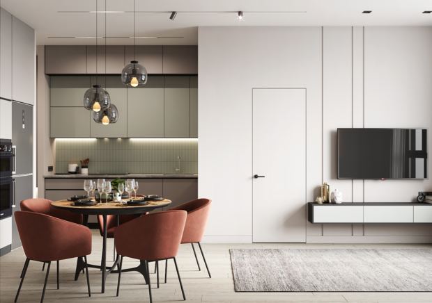 Фотография: Кухня и столовая в стиле Минимализм, Современный, Квартира, Проект недели, Москва, 4 и больше, Более 90 метров, Texture Design – фото на INMYROOM