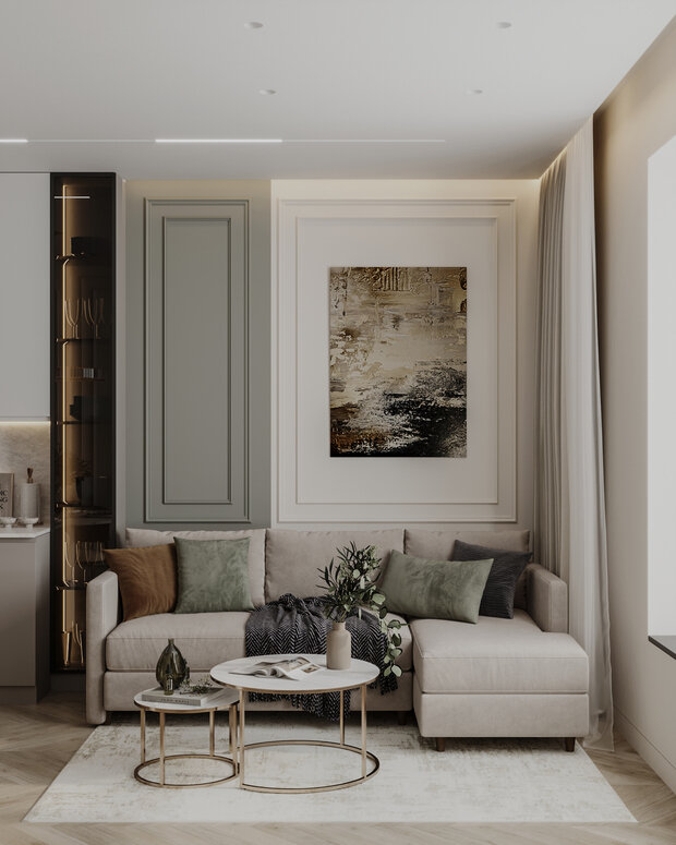 Фото из портфолио Дизайн-проект квартиры в ЖК «Опалиха-Village» в стиле современная классика – фотографии дизайна интерьеров на INMYROOM