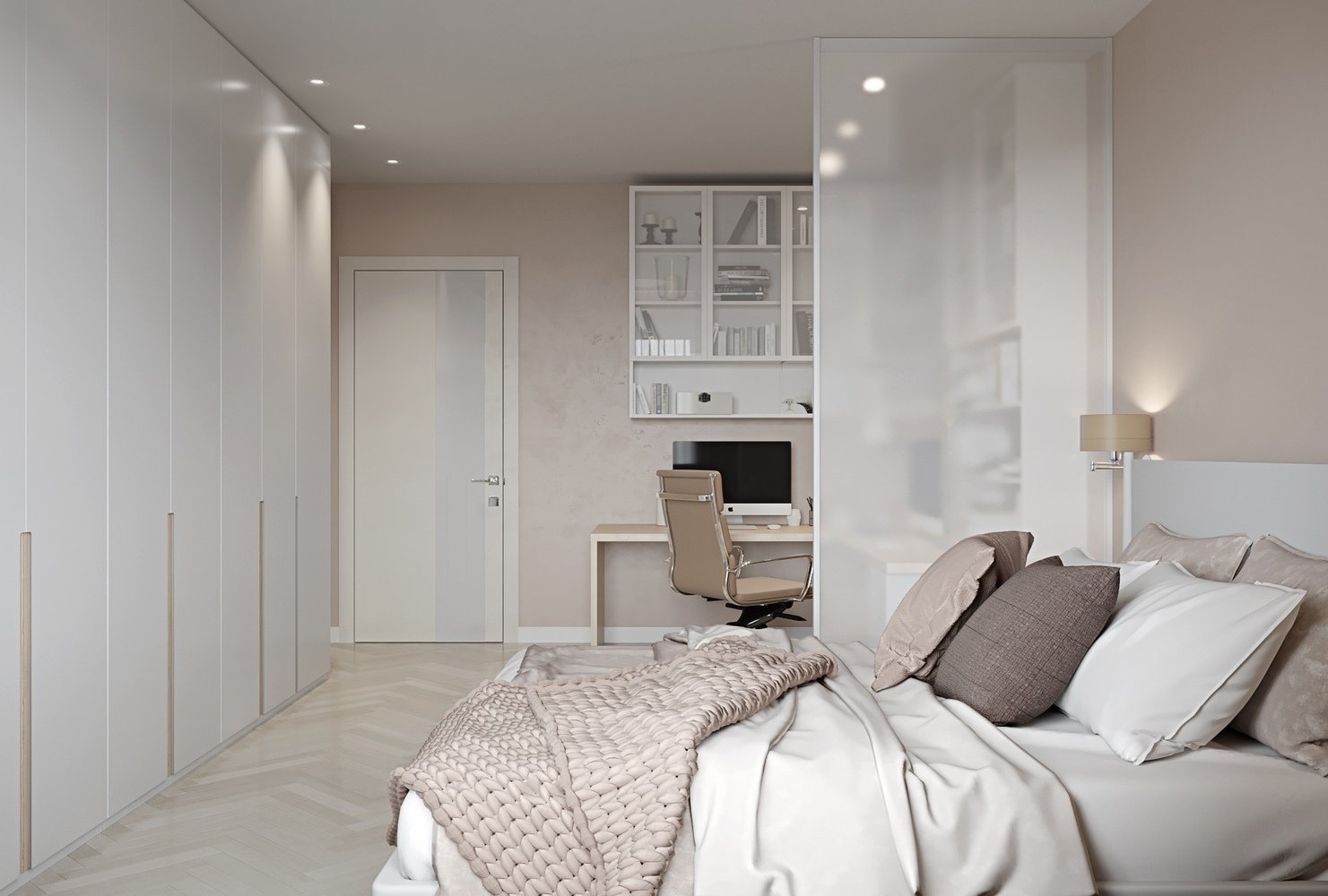 Фотография: Спальня в стиле Современный, Квартира, Проект недели, Москва, Сталинка, 3 комнаты, 60-90 метров, Более 90 метров, Наталья Мердина – фото на INMYROOM Фотография: Спальня в стиле Современный, Квартира, Проект недели, Москва, Сталинка, 3 комнаты, 60-90 метров, Более 90 метров, Наталья Мердина – фото на INMYROOM