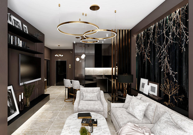 Фото из портфолио ЖК Серебряный бор 60м.кв – фотографии дизайна интерьеров на INMYROOM
