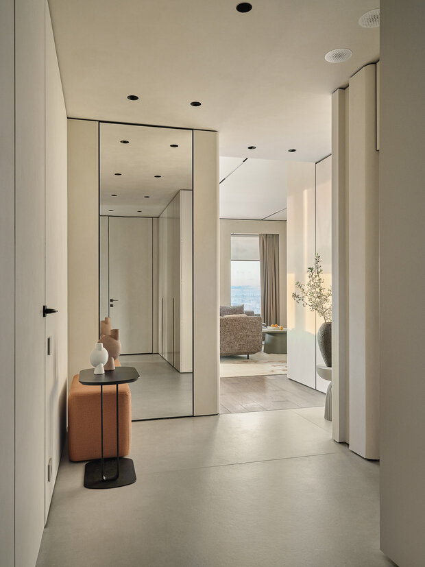 Фотография: Прихожая в стиле Современный, Квартира, Проект дня, Москва, Монолитный дом, 3 комнаты, 60-90 метров, ЖК «Зиларт», Виталия Мясников – фото на INMYROOM