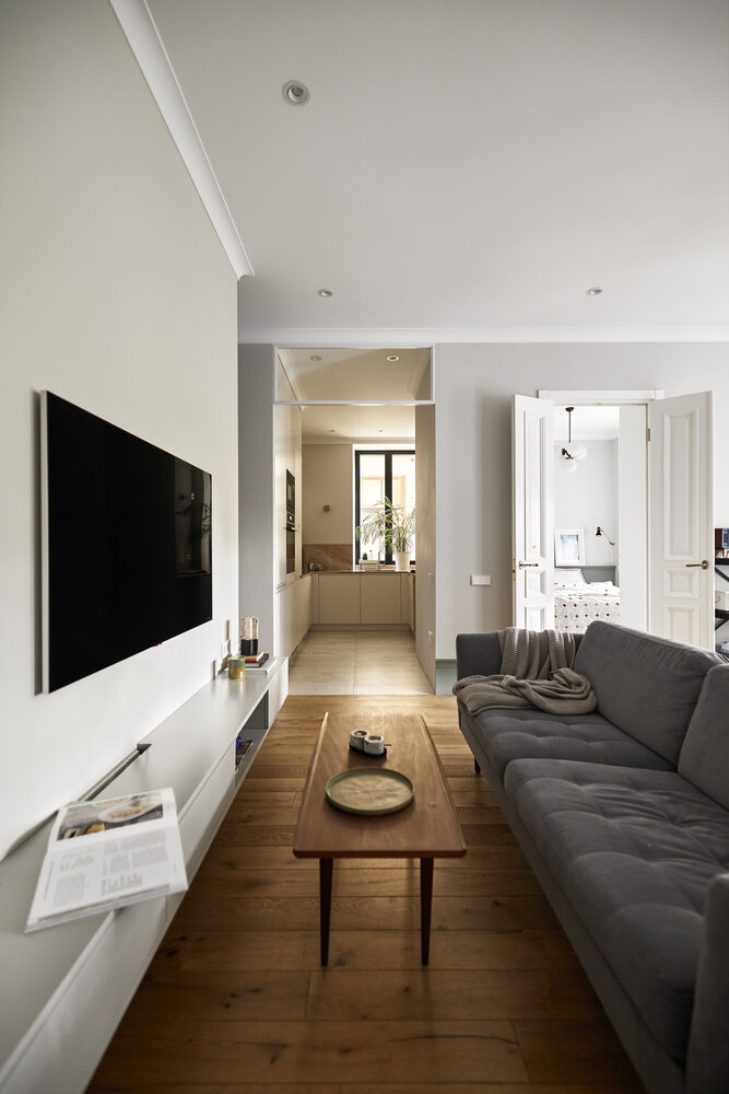 Фотография: Гостиная в стиле Современный, Минимализм, Квартира, Проект недели, Санкт-Петербург, Кирпичный дом, 3 комнаты, 60-90 метров, DSGN HUB, Винтажный – фото на INMYROOM Фотография: Гостиная в стиле Современный, Минимализм, Квартира, Проект недели, Санкт-Петербург, Кирпичный дом, 3 комнаты, 60-90 метров, DSGN HUB, Винтажный – фото на INMYROOM