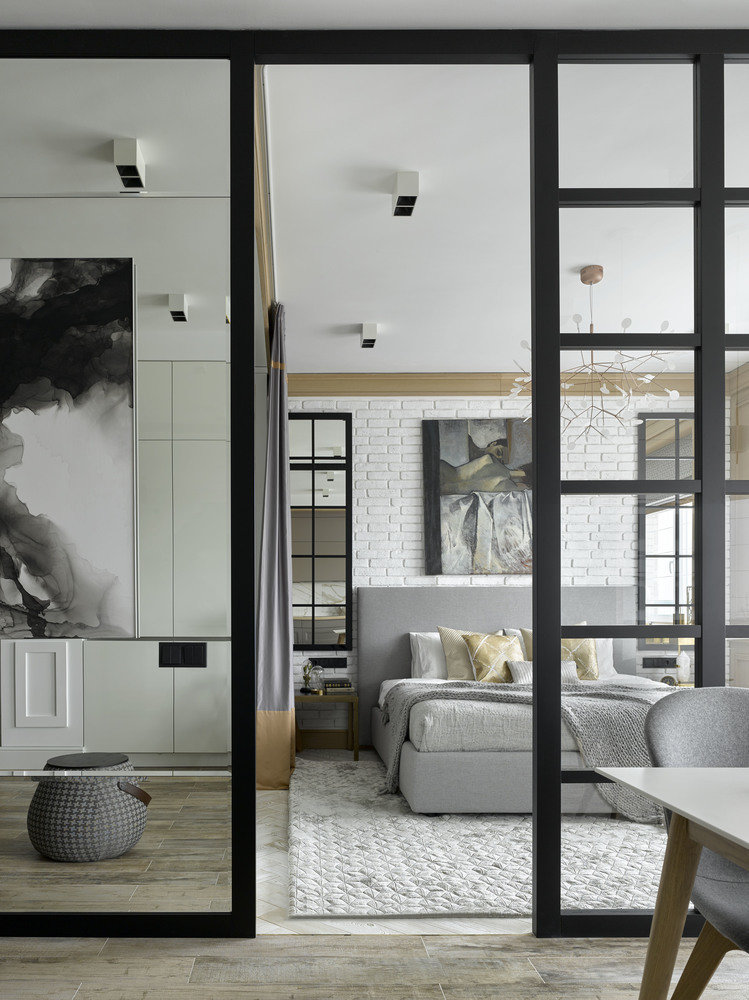 Фотография: Спальня в стиле Современный, Лофт, Квартира, Студия, Проект недели, 40-60 метров, Антонина Синчугова – фото на INMYROOM