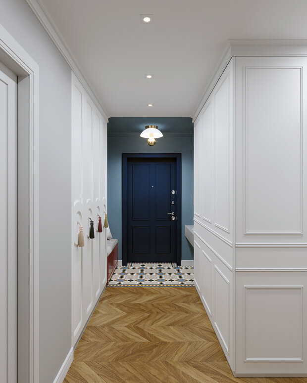 Фотография: Прихожая в стиле Современный, Эклектика, Квартира, Проект недели, Самара, 3 комнаты, Более 90 метров, Айгуль Султанова – фото на INMYROOM