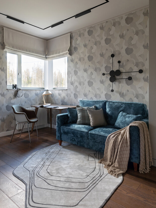 Фотография: Кабинет в стиле Современный, Минимализм, Дом, Проект дня, Дом и дача, Ленинградская область, 4 и больше, Более 90 метров, Светлана Куксова, минимализм с элементами современного дизайна – фото на INMYROOM