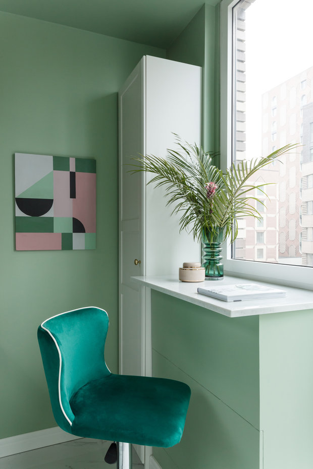 Фотография: Балкон в стиле Современный, Эклектика, Квартира, Проект недели, Москва, Монолитный дом, 1 комната, до 40 метров, 40-60 метров, Анна Чеснокова – фото на INMYROOM