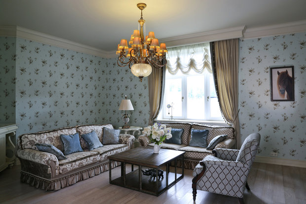 Фотография:  в стиле , Прованс и Кантри, Эклектика, Дом, Россия, Stanley Furniture, Проект дня, Дача, Подмосковье, Villeroy & Boch, Антоновка, Li Art, KT Exclusive, «Мир Паркета», «Ардо», Sherrill Furniture, «АртЛайнВуд», Наталия Куретнева, Юлия Корнилова, DOMINANTA interior design & decoration – фото на INMYROOM