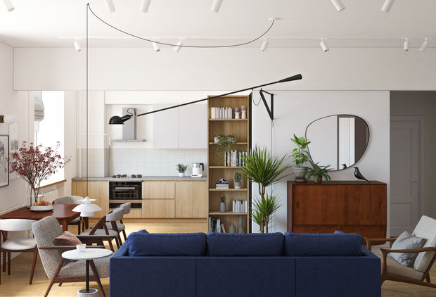 Фото из портфолио Квартира для молодой семьи – фотографии дизайна интерьеров на INMYROOM