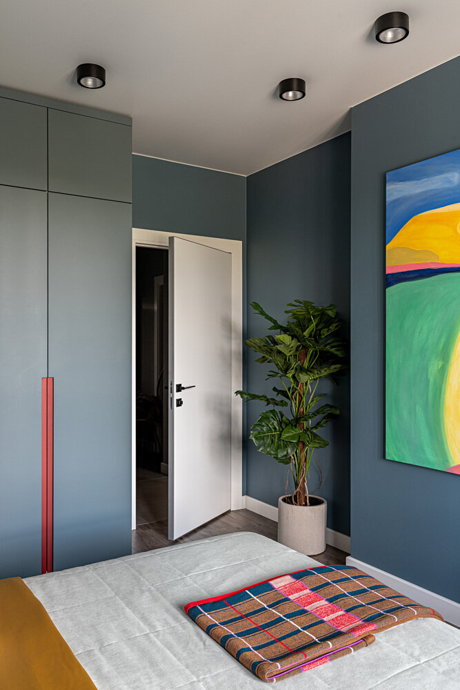 Фотография: Спальня в стиле Современный, Квартира, Проект недели, Казань, 2 комнаты, 40-60 метров, Элина Коба – фото на INMYROOM