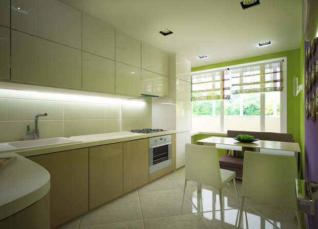 Фотография: Кухня и столовая в стиле Современный, Малогабаритная квартира, Квартира, Дома и квартиры, Проект недели, Москва – фото на INMYROOM