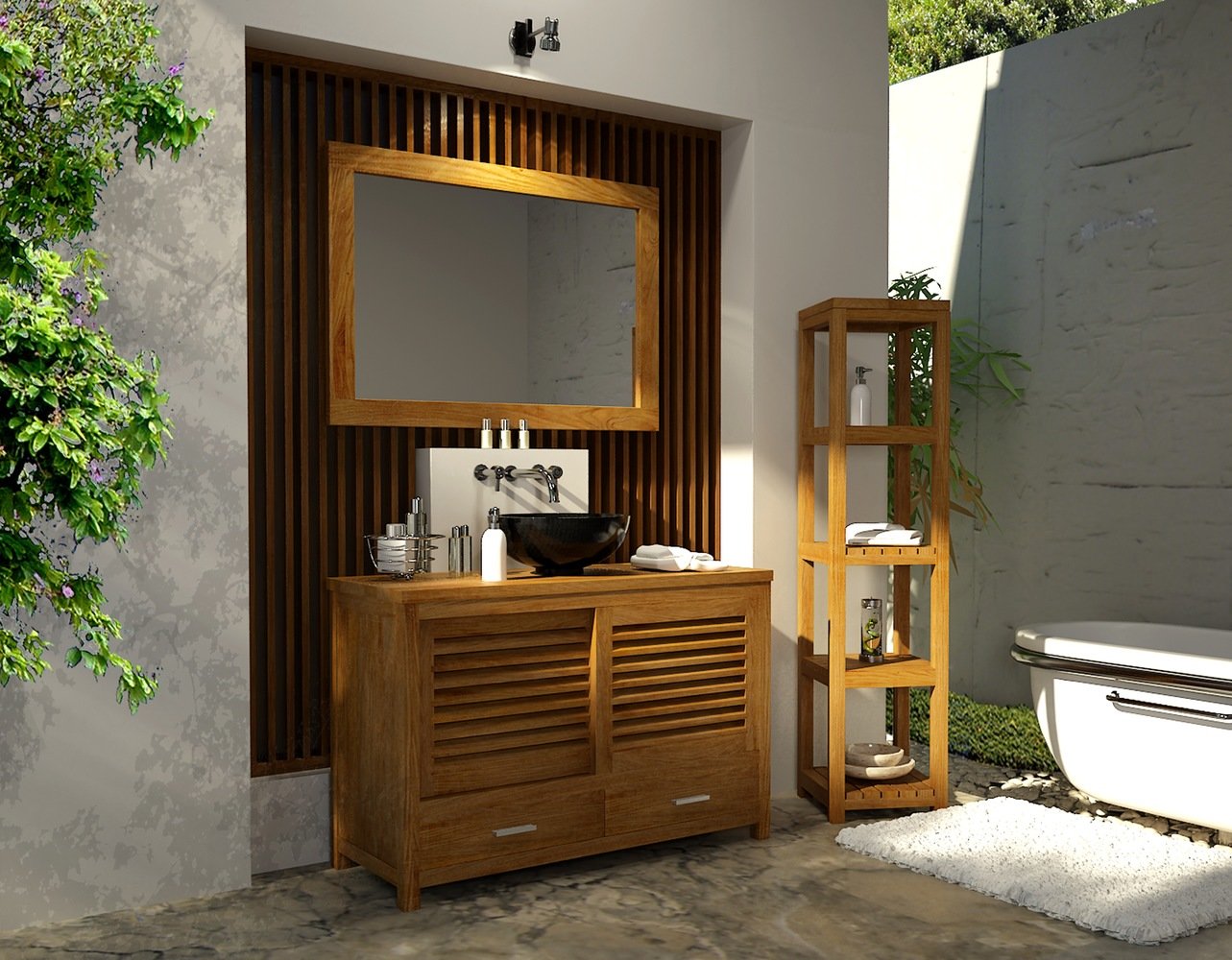 Фотография: Ванная в стиле Прованс и Кантри, Современный, Интерьер комнат, Teak House, Эко – фото на INMYROOM Фотография: Ванная в стиле Прованс и Кантри, Современный, Интерьер комнат, Teak House, Эко – фото на INMYROOM