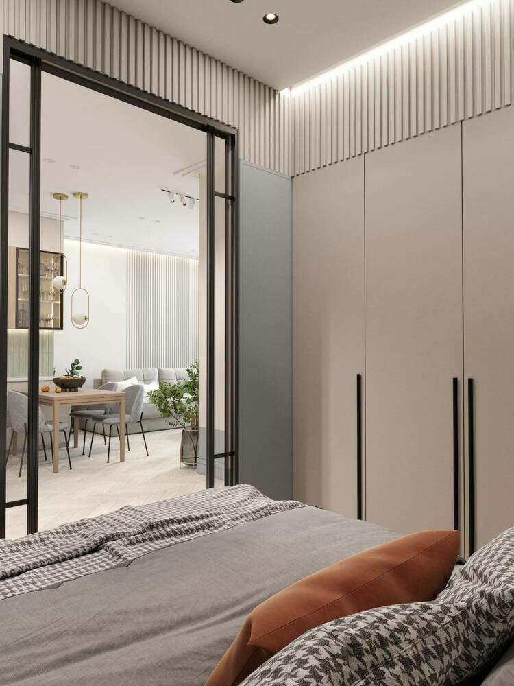 Фотография: Спальня в стиле Современный, Проект недели, Москва, 3 комнаты, 60-90 метров, Анна Коробко, D.A.interior design, Дмитрий Коробко – фото на INMYROOM Фотография: Спальня в стиле Современный, Проект недели, Москва, 3 комнаты, 60-90 метров, Анна Коробко, D.A.interior design, Дмитрий Коробко – фото на INMYROOM