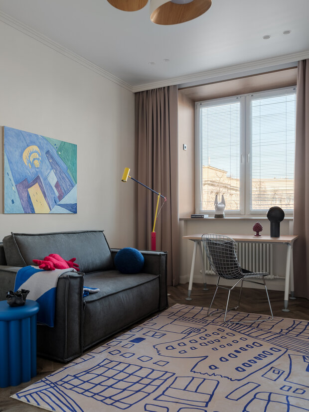 Фотография: Детская в стиле Современный, Эклектика, Квартира, Проект дня, Москва, Сталинка, Кирпичный дом, 3 комнаты, 60-90 метров, Мари Гри – фото на INMYROOM