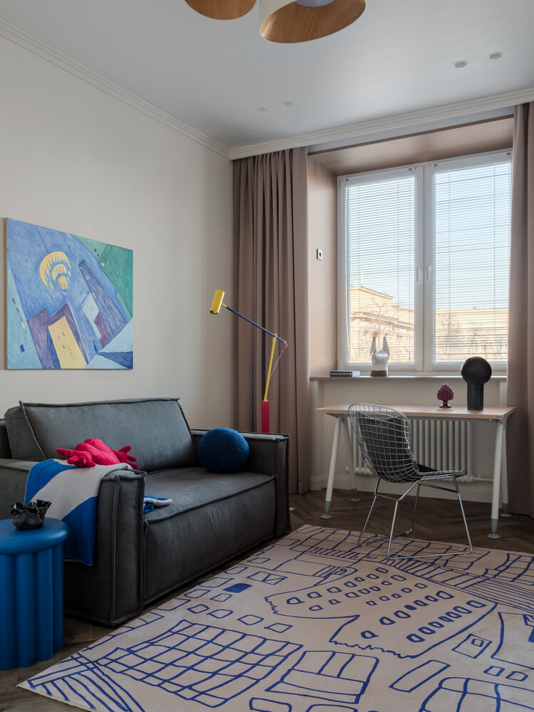 Фотография: Детская в стиле Современный, Эклектика, Квартира, Проект дня, Москва, Сталинка, Кирпичный дом, 3 комнаты, 60-90 метров, Мари Гри – фото на INMYROOM