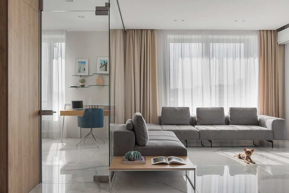 Фотография: Гостиная в стиле Современный, Квартира, Минимализм, Проект недели, Москва, 4 и больше, Более 90 метров, Максим и Евгения Константиновы – фото на INMYROOM Фотография: Гостиная в стиле Современный, Квартира, Минимализм, Проект недели, Москва, 4 и больше, Более 90 метров, Максим и Евгения Константиновы – фото на INMYROOM