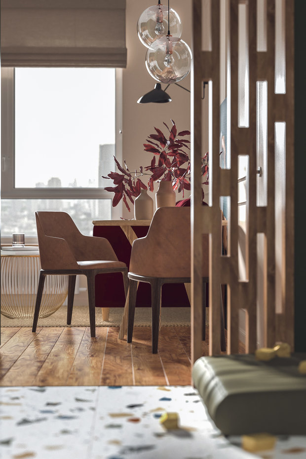 Визуализация интерьера кабинета в современном стиле