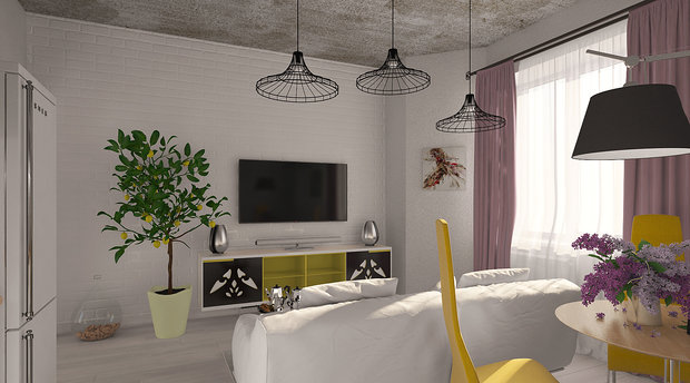 Фото из портфолио Однокомнатная квартира – фотографии дизайна интерьеров на INMYROOM