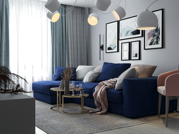 Фото из портфолио Квартира с синими акцентами – фотографии дизайна интерьеров на INMYROOM