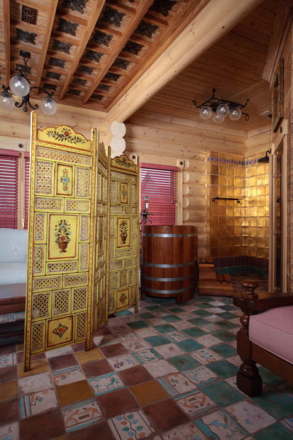 Фото из портфолио Деревянный дом 550 кв.м. в русском стиле – фотографии дизайна интерьеров на INMYROOM