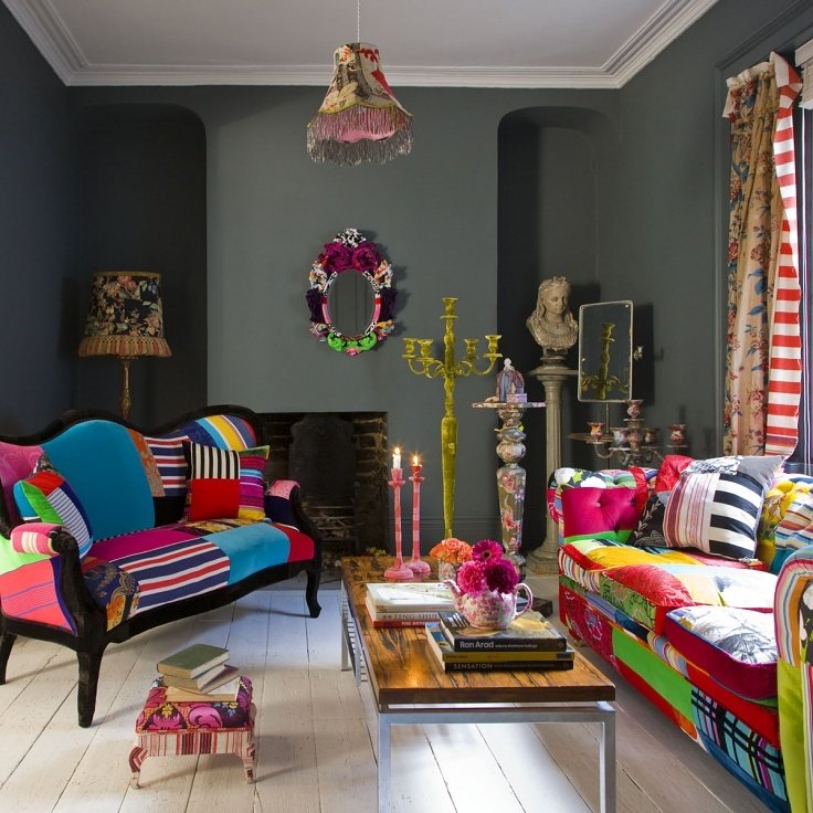 Фотография: Гостиная в стиле Классический, Современный, Эклектика, Скандинавский, Интерьер комнат, Тема месяца, Эко, Пэчворк – фото на INMYROOM Фотография: Гостиная в стиле Классический, Современный, Эклектика, Скандинавский, Интерьер комнат, Тема месяца, Эко, Пэчворк – фото на INMYROOM