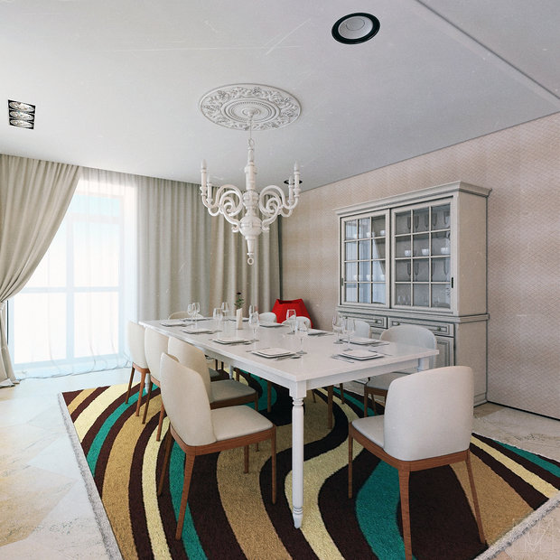 Фото из портфолио «Гармония вещей» – 480 кв.м 	 – фотографии дизайна интерьеров на INMYROOM