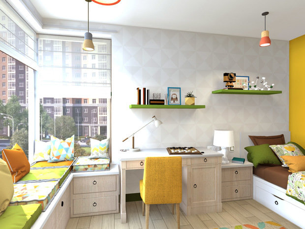 Фото из портфолио Детская "Бананово-лимонный Сингапур" – фотографии дизайна интерьеров на INMYROOM