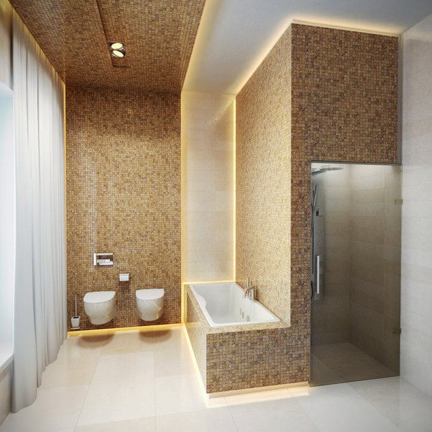 Фотография: Ванная в стиле Восточный, Планировки, Индустрия, События, Ремонт на практике – фото на INMYROOM