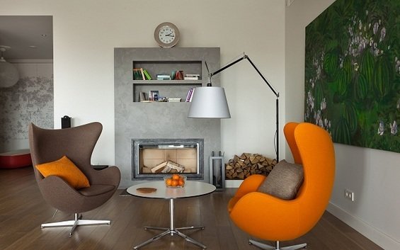 Фотография: Гостиная в стиле Лофт, Квартира, Дома и квартиры, Большие окна – фото на INMYROOM