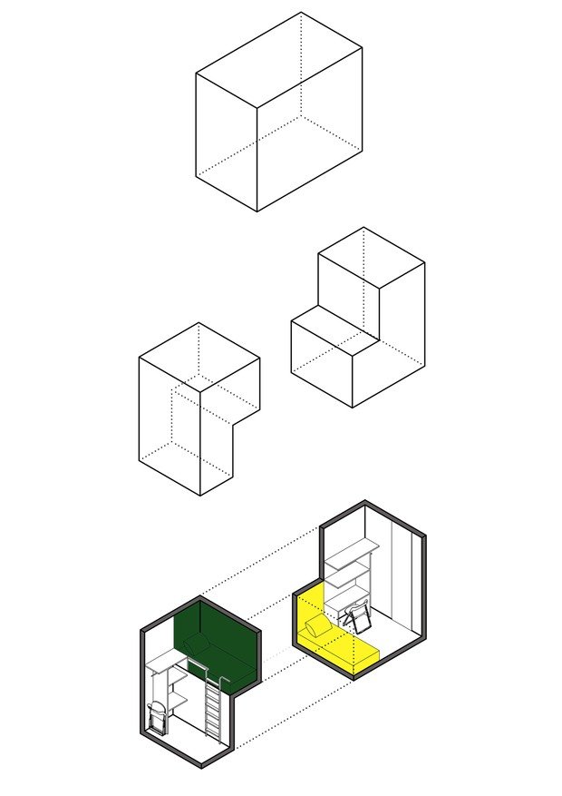 Фото из портфолио Хостел Cube – фотографии дизайна интерьеров на InMyRoom.ru