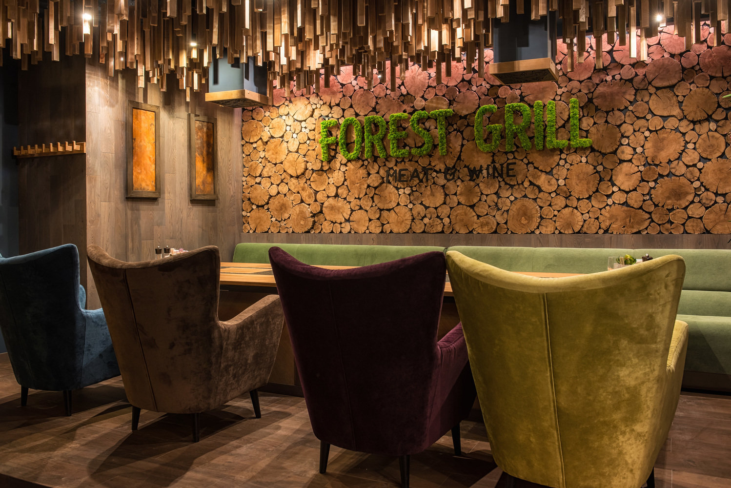 Фото из портфолио Дизайнер интерьера Курск. Ресторан FOREST GRILL – фотографии дизайна интерьеров на INMYROOM