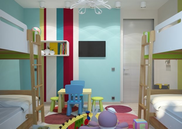 Фото из портфолио детская ЖК "Европейский берег" г. Новосибирск – фотографии дизайна интерьеров на INMYROOM