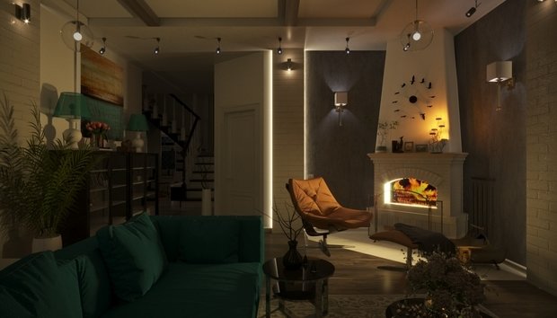 Фото из портфолио Коттедж в Таганроге. Теплый дом в холодных тонах. – фотографии дизайна интерьеров на INMYROOM