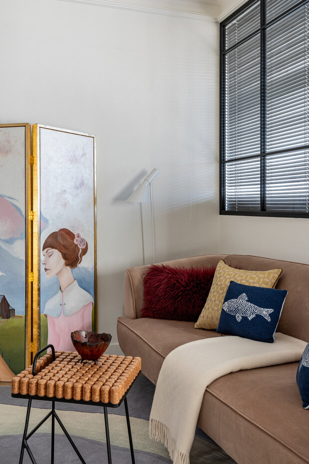 Фотография: Гостиная в стиле Современный, Эклектика, Винтажный, Квартира, Проект дня, Москва, Сара Михайлова – фото на INMYROOM
