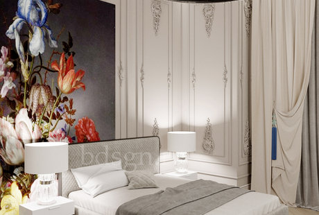 Спальня в ярких цветах 