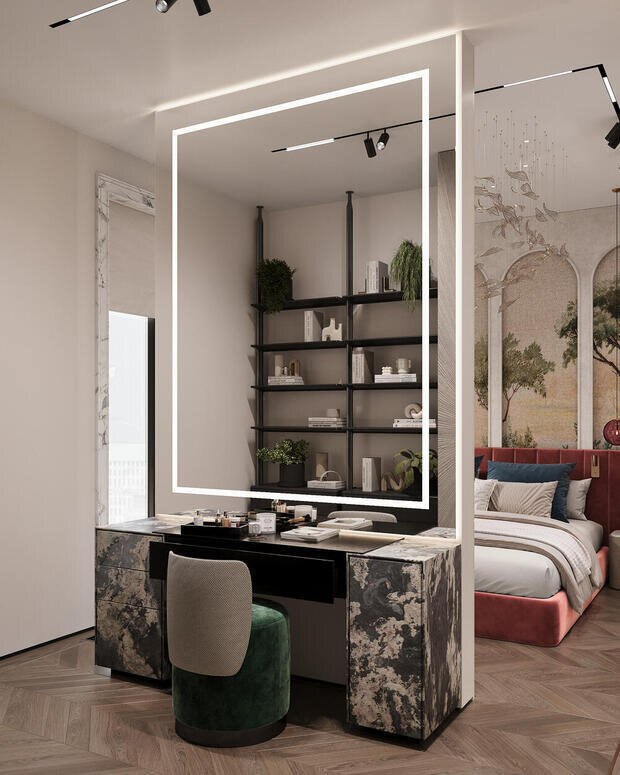 Фото из портфолио Дизайн интерьера квартиры в ЖК «Клубный дом Talento» в стиле неоклассика – фотографии дизайна интерьеров на INMYROOM