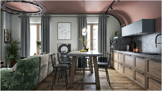 Фотография: Кухня и столовая в стиле Лофт, Эклектика, Квартира, Проект недели, Санкт-Петербург, Макс Жуков, Виктор Штефан, ToTaste Studio, 3 комнаты, 60-90 метров – фото на INMYROOM