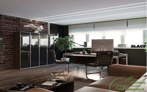 Фото из портфолио Интерьер кабинета в стиле лофт – фотографии дизайна интерьеров на INMYROOM