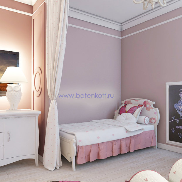 Фото из портфолио Дизайн проект детской спальни в стиле современной классики. Москва. Мичуринский  – фотографии дизайна интерьеров на InMyRoom.ru