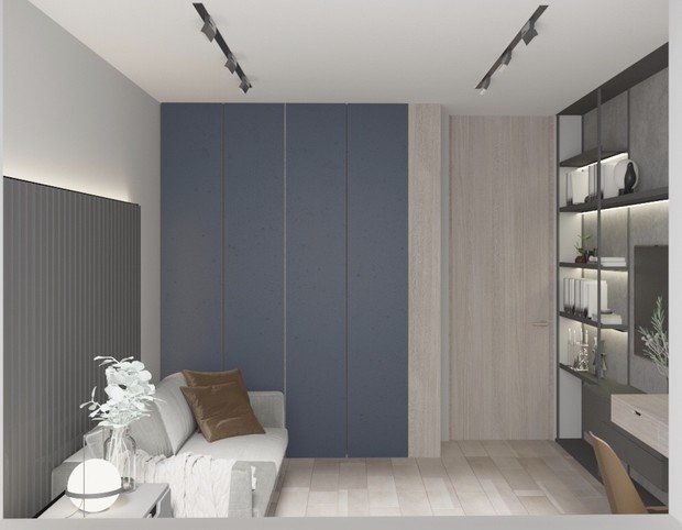 Фотография: Кабинет в стиле Минимализм, Современный, Декор интерьера, Квартира, Советы, Москва, 3 комнаты, Более 90 метров, DSGN HUB, Нина Воинова – фото на INMYROOM