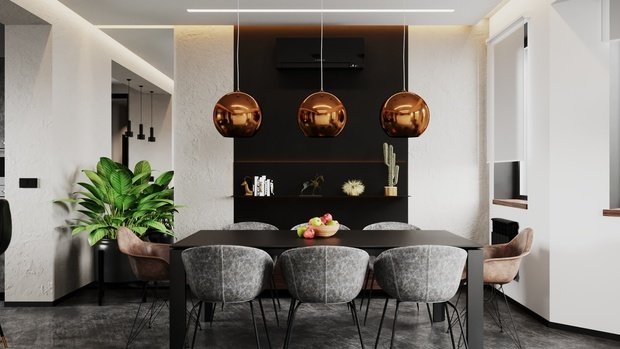 Фото из портфолио Жилой дом в Москве 240 m2 – фотографии дизайна интерьеров на INMYROOM