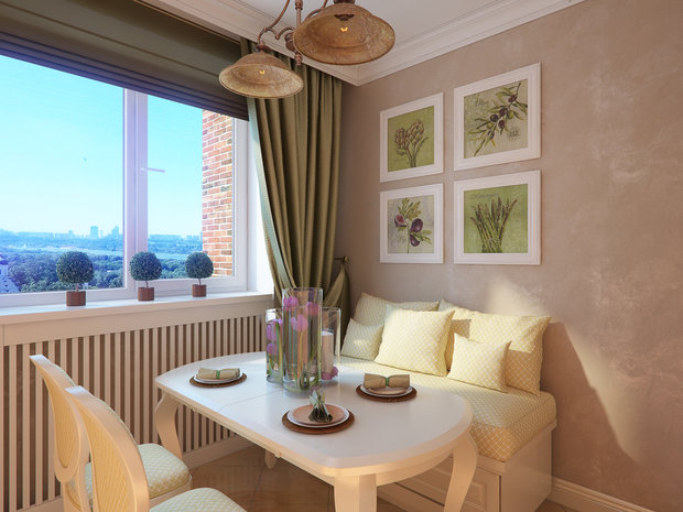 Фотография: Кухня и столовая в стиле Классический, Квартира, Harlequin, Декор, Мебель и свет, Белый, Проект недели, Москва, Бежевый, Серый, Коричневый, Villeroy & Boch, Ceracasa CERAMICA, Бакаут, San Marco, Tarkett, Fresco, Maytoni, Loymina, leloft, Kuchenberg, Adex, Лидия Большакова, NW-Interior, классика в панельном доме – фото на INMYROOM