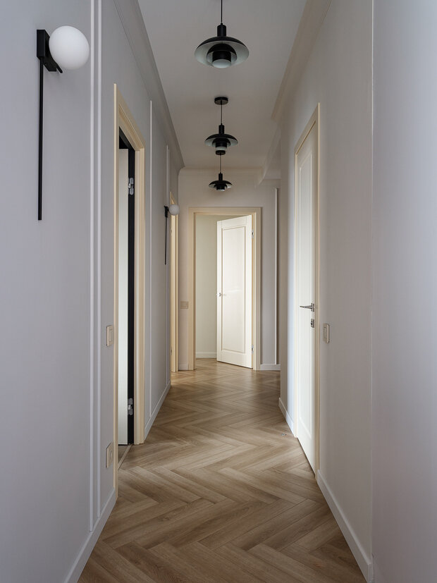 Фотография: Прихожая в стиле Современный, Квартира, Москва, Монолитный дом, 4 и больше, Более 90 метров, Эксклюзивные проекты, ЖК «Holland Park», минимализм с элементами современного дизайна, Татьяна Казьмина – фото на INMYROOM