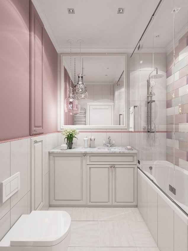 Фотография: Ванная в стиле Классический, Современный, Квартира, Проект недели, Челябинск, Insomnia, 1 комната, 40-60 метров, Монолитно-кирпичный, ЖК «Александровский» – фото на INMYROOM