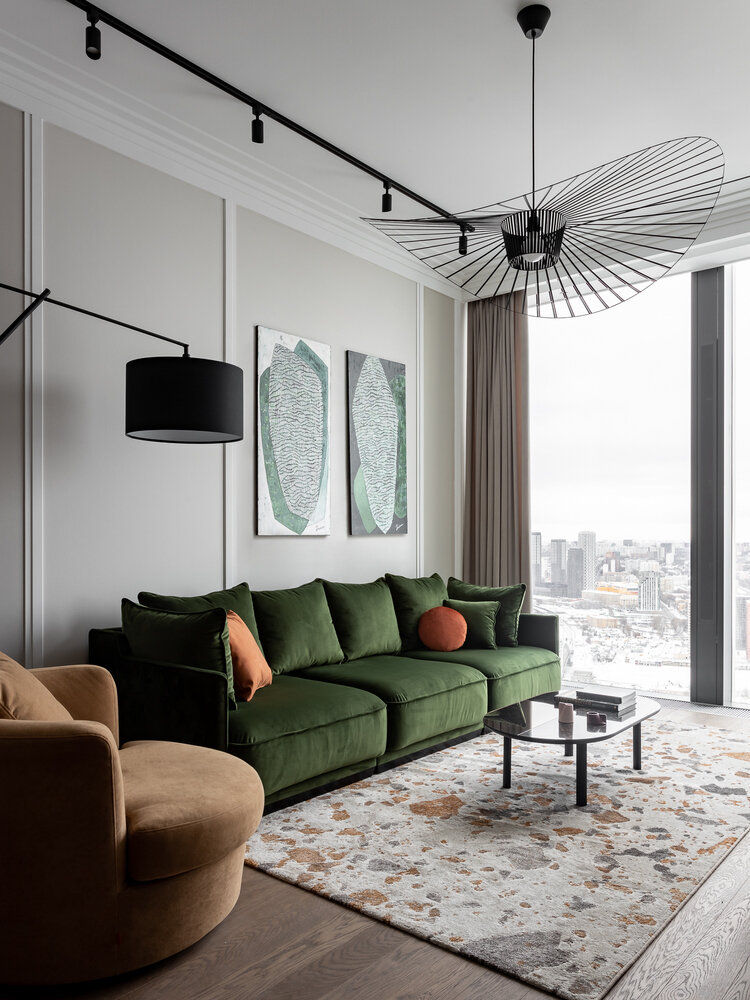 Фотография: Гостиная в стиле Современный, Квартира, Проект недели, Москва, Оксана Олейник, 2 комнаты, 60-90 метров – фото на INMYROOM Фотография: Гостиная в стиле Современный, Квартира, Проект недели, Москва, Оксана Олейник, 2 комнаты, 60-90 метров – фото на INMYROOM